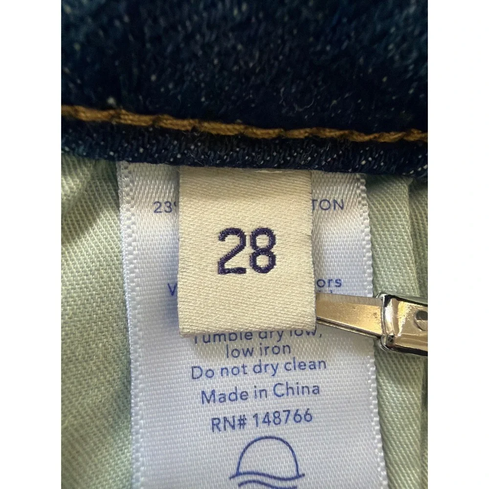Oliver Logan Aberdeen High Rise Straight Leg‎ Jeans Blue Raw Hem Size 6/28 NEW